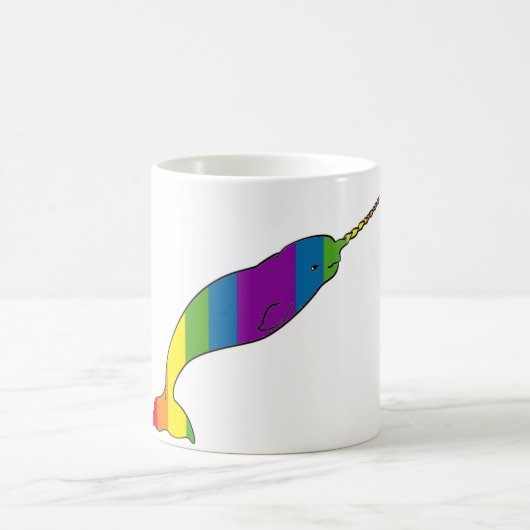 Regenbogen Narwhal Tasse (Mittel)