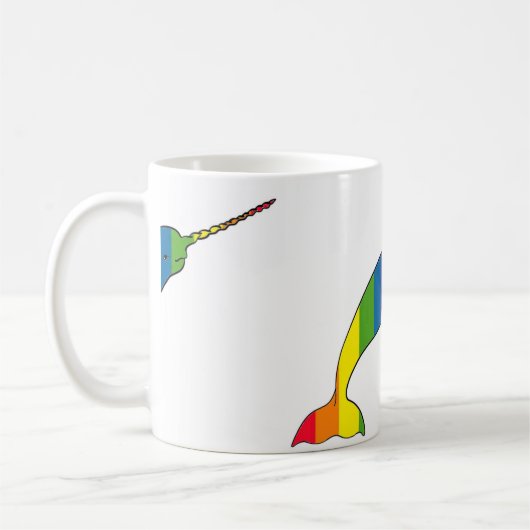 Regenbogen Narwhal Tasse (Links)