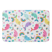 Regenbogen Narwhal unter dem Meer Hübsche Fische Badematte (Vorderseite)