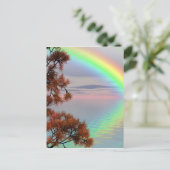 Regenbogen-Natur Postkarte (Stehend Vorderseite)
