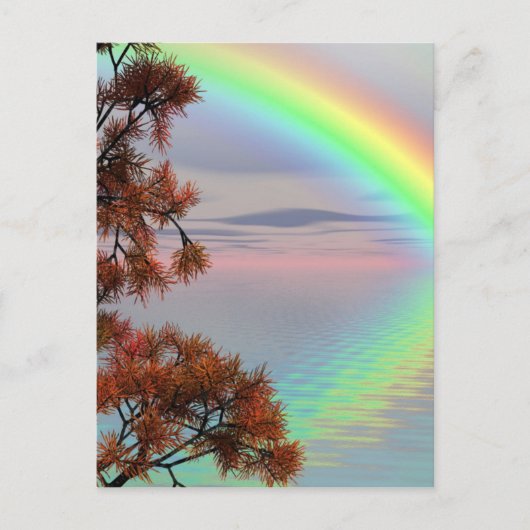 Regenbogen-Natur Postkarte (Vorderseite)