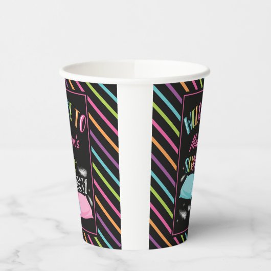 Regenbogen Nebel Slumber Party Sleepover Personali Pappbecher (Links)