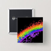 Regenbogen-Nebelfleck-vektorregenbogen Button (Vorne & Hinten)