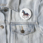 Regenbogen-Neon-Fantasy-Zebra Button (Beispiel)