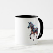 Regenbogen Neon Fantasy Zebra Tasse (VorderseiteRechts)