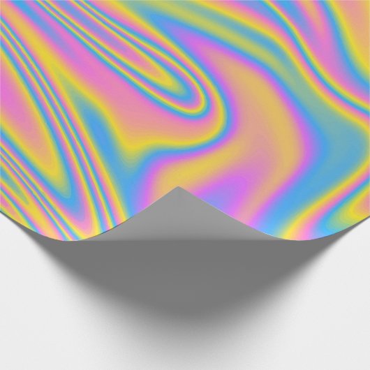 Regenbogen-Neongeschenk-Packpapier Geschenkpapier (Ecke)