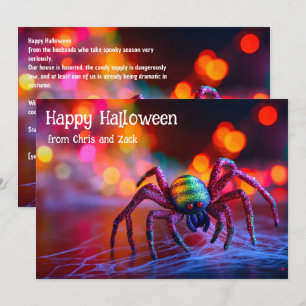 🌈🕷️Regenbogen-Netz-Magie-Grußkarte Einladung
