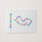 Regenbogen-New-Jersey Karte Puzzle (Horizontal)