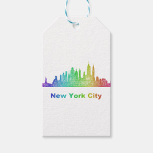 Regenbogen-New- York CitySkyline Geschenkanhänger