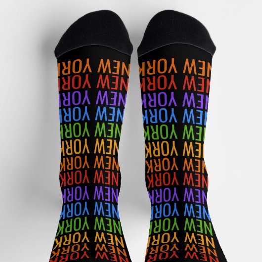 Regenbogen NEW YORK Socken (Oben)