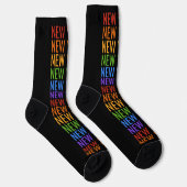 Regenbogen NEW YORK Socken (Rechts)