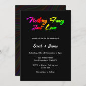 Regenbogen Nichts Extravagant nur Liebe Lässig Hoc Einladung (Vorne/Hinten)