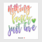 Regenbogen Nichts Extravagant nur Liebe | Lässige  Aufkleber (Blatt)