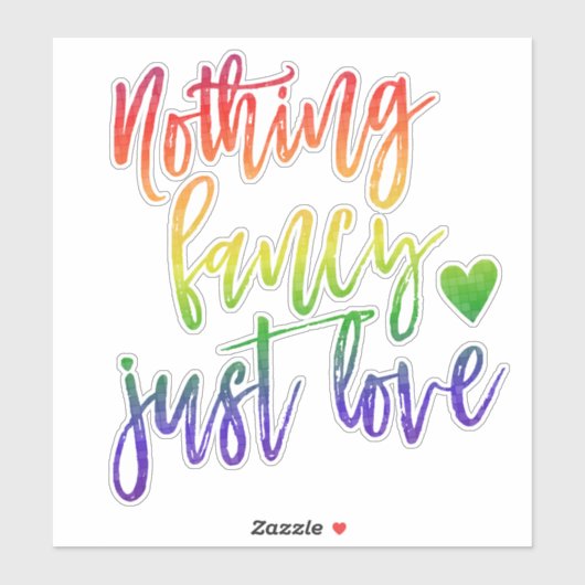 Regenbogen Nichts Extravagant nur Liebe | Lässige Aufkleber (Blatt)