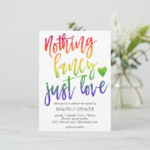 Regenbogen Nichts Extravagant nur Liebe | Lässige Einladung (Stehend Vorderseite)