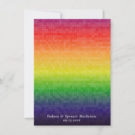 Regenbogen Nichts Extravagant nur Liebe | Lässige Einladung (Rückseite)