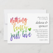 Regenbogen Nichts Extravagant nur Liebe | Lässige Einladung (Vorderseite)