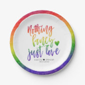 Regenbogen Nichts Extravagant nur Liebe | Lässige Pappteller (Vorderseite)