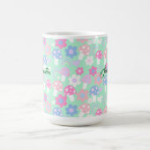 Regenbogen, Niedliche Pilze und Blume Kaffeetasse (Mittel)