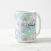 Regenbogen, Niedliche Pilze und Blume Kaffeetasse (VorderseiteRechts)