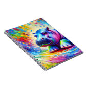Regenbogen Nilpferd Sonnenschein Notizbuch Notizblock (Rechte Seite)