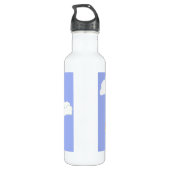 Regenbogen Ninja Narwhal, der Flasche fliegt Trinkflasche (Rückseite)