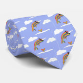 Regenbogen Ninja Narwhal, der fliegt Krawatte (Gerollt)