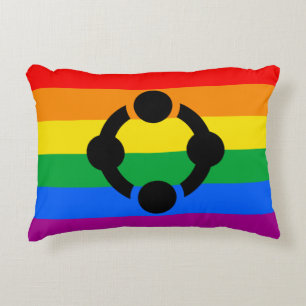 Regenbogen-Nischen-Stolzflagge Dekokissen