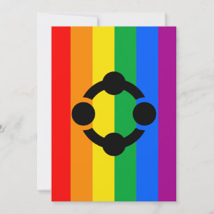 Regenbogen-Nischen-Stolzflagge Feiertagskarte