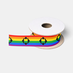 Regenbogen-Nischen-Stolzflagge Satinband
