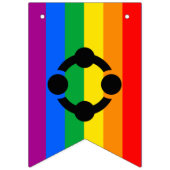 Regenbogen-Nischen-Stolzflagge Wimpelkette (Dritte Fahne)