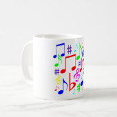 Regenbogen Noten Kaffeetasse (Vorderseite Links)