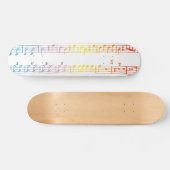 Regenbogen-Notenen-Skateboard Skateboard (Horizontal)