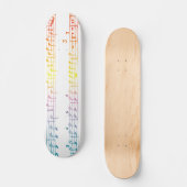 Regenbogen-Notenen-Skateboard Skateboard (Vorderseite)