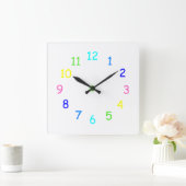 Regenbogen nummeriert Wanduhr (Zuhause)