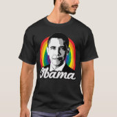 Regenbogen Obama T-Shirt (Vorderseite)