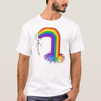 Regenbogen oben werfen T-Shirt