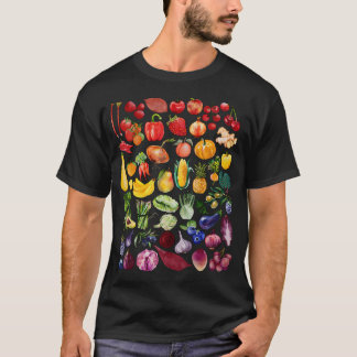 Regenbogen Obst Und Gemüse Veganer Gärtner Gemüse T-Shirt