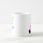 Regenbogen Offene Herzen Kaffeetasse (Mittel)