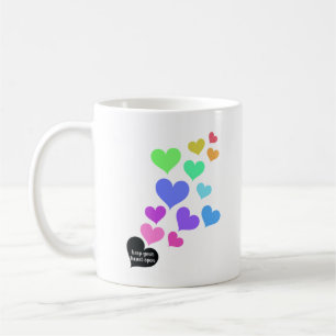 Regenbogen Offene Herzen Kaffeetasse