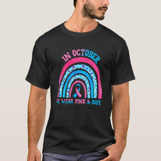 Regenbogen Oktober Wir tragen rosa blaue Schwanger T-Shirt