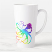 Regenbogen-Oktopus - Hoher Becher Milchtasse (Rechts)