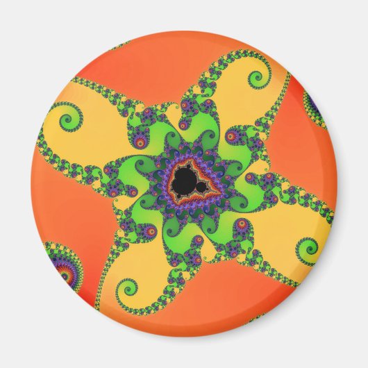 Regenbogen-Oktopusse Magnet (Vorne)