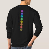 *~* Regenbogen Om Chakra Symbole Wasserfarbe Schwa T-Shirt (Rückseite)