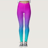 Regenbogen Ombre Leggings (Vorderseite)