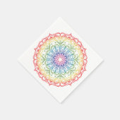 Regenbogen-Ombre-Mandala  Serviette (Ecke)