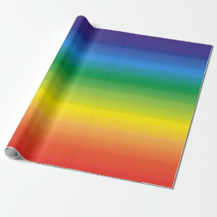Regenbogen Ombre Modern Helle Kräftige Stolz Geschenkpapier