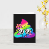 Regenbogen Op Emoji Cute Einhorn O Blume Albern  Karte (Gelbe Blume)