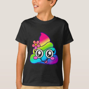 Regenbogen Op Emoji Süßes Einhorn O Blume Albern  T-Shirt