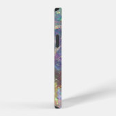 Regenbogen-Opal-Edelstein Irisierendes Monogramm N iPhone Hülle (Rechte Seite)